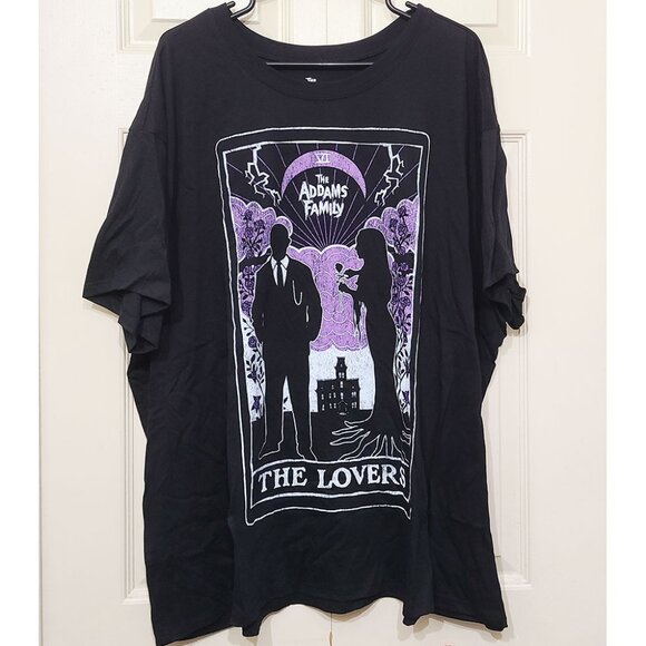 🆕️ Torrid Addams Family The Lovers Tarot Graphic Relaxed Fit Cotton Crew Tee - Picture 2 of 3